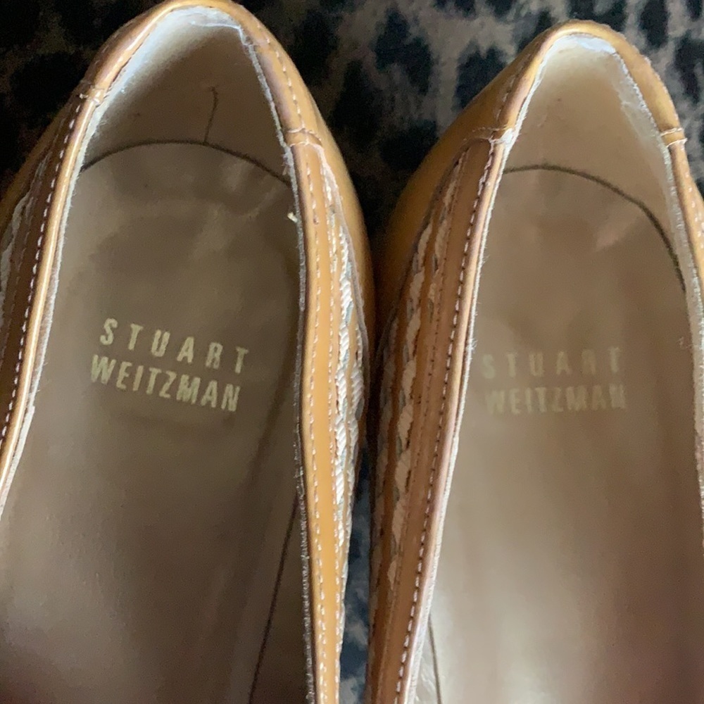 Stuart Weitzman Butterscotch Wedge Heels Size 6.5 - Picture 7 of 11
